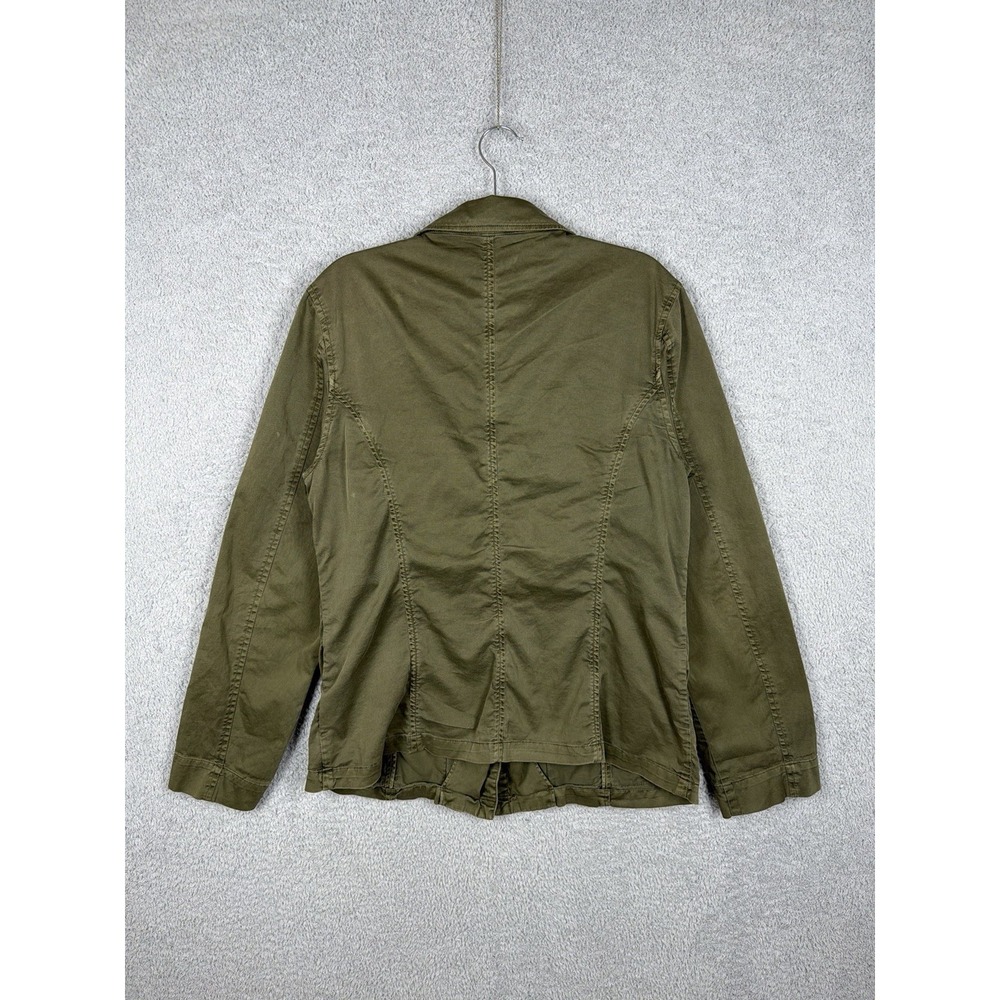 GUESS Womens Studded Military Jacket Olive Green Utility Cargo Size M - Picture 7 of 9